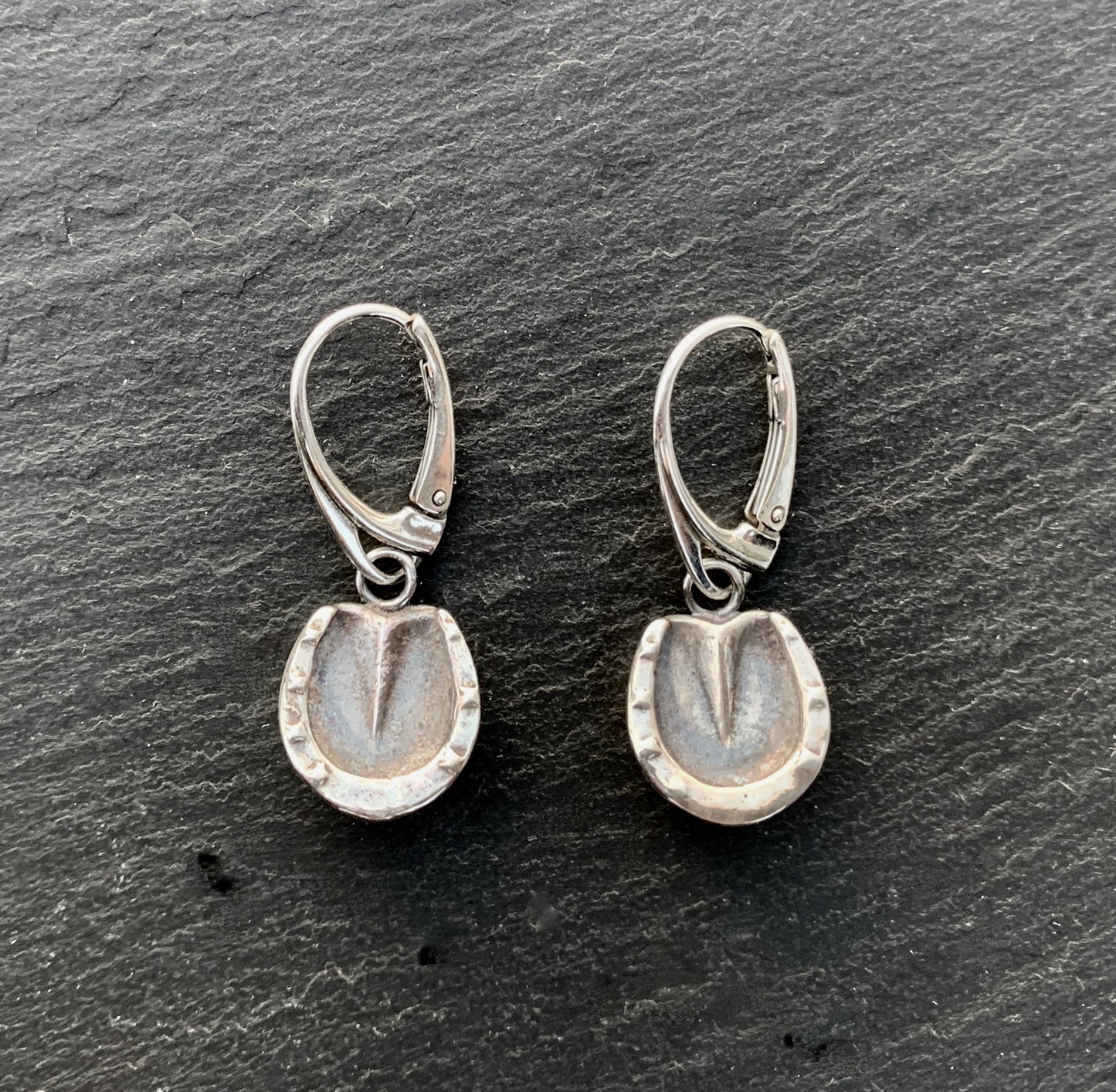 Sally Lowe Hoofprints Leverback Earrings in Pony Size