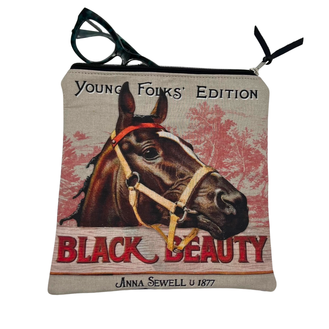 Black Beauty Horse Square Pouch