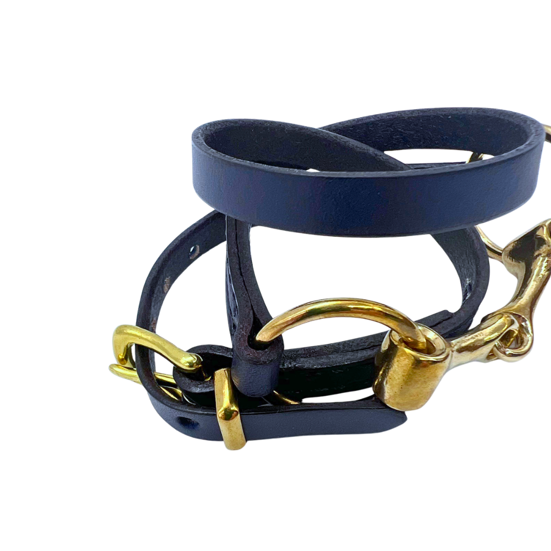 Snaffle Bit Bridle Leather Wrap Bracelet