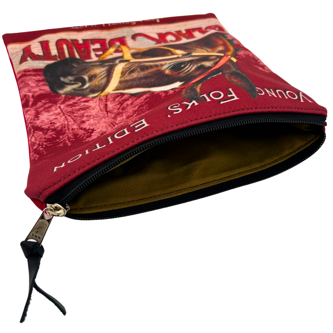 Black Beauty Horse Square Pouch