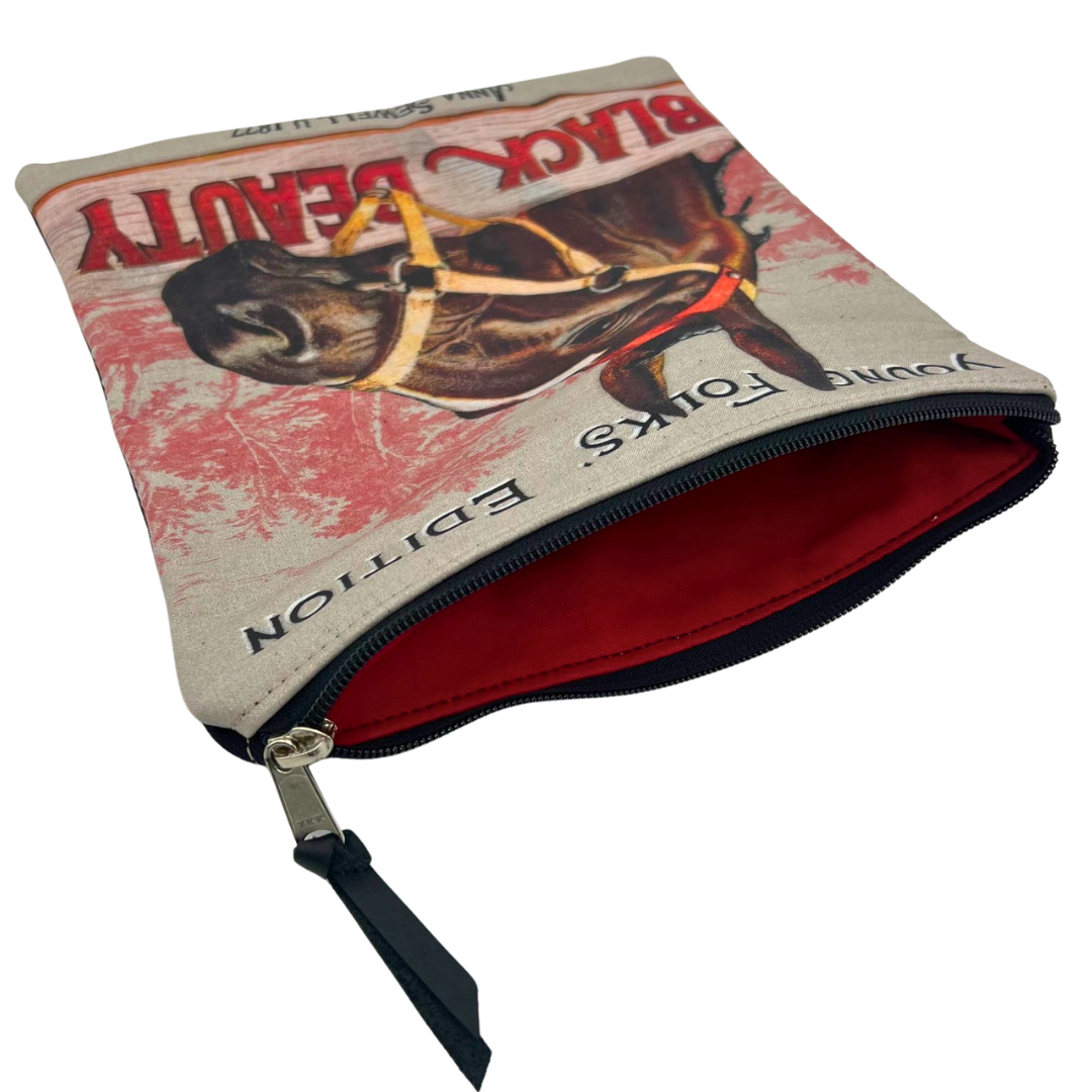 Black Beauty Horse Square Pouch