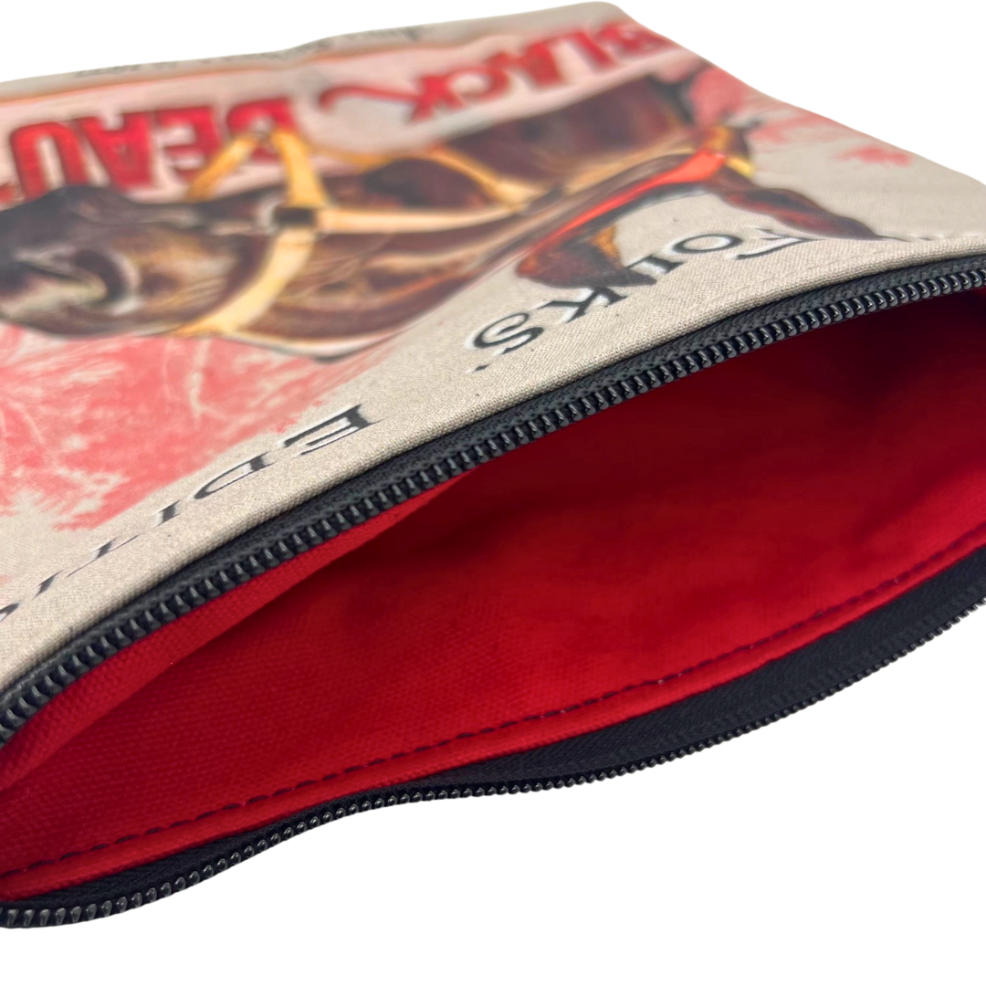 Black Beauty Horse Square Pouch