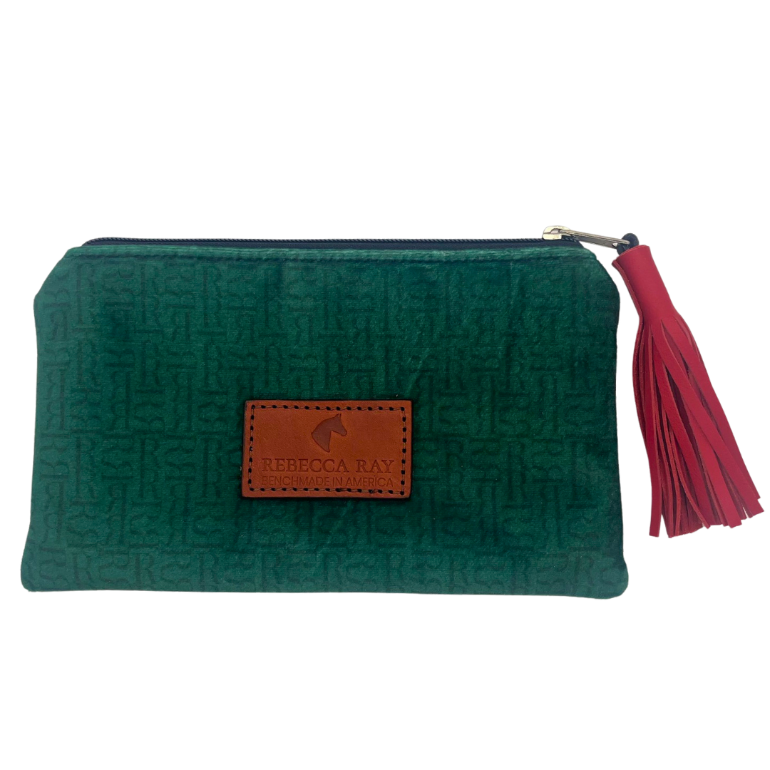 Tartan Horses Velvet Tassel Clutch Pouch - Limited Edition