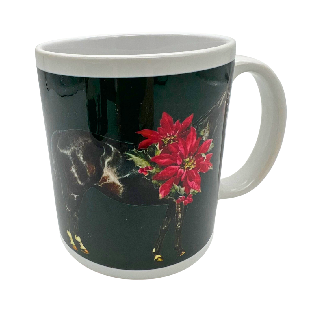 Poinsettia Horses Mug Set