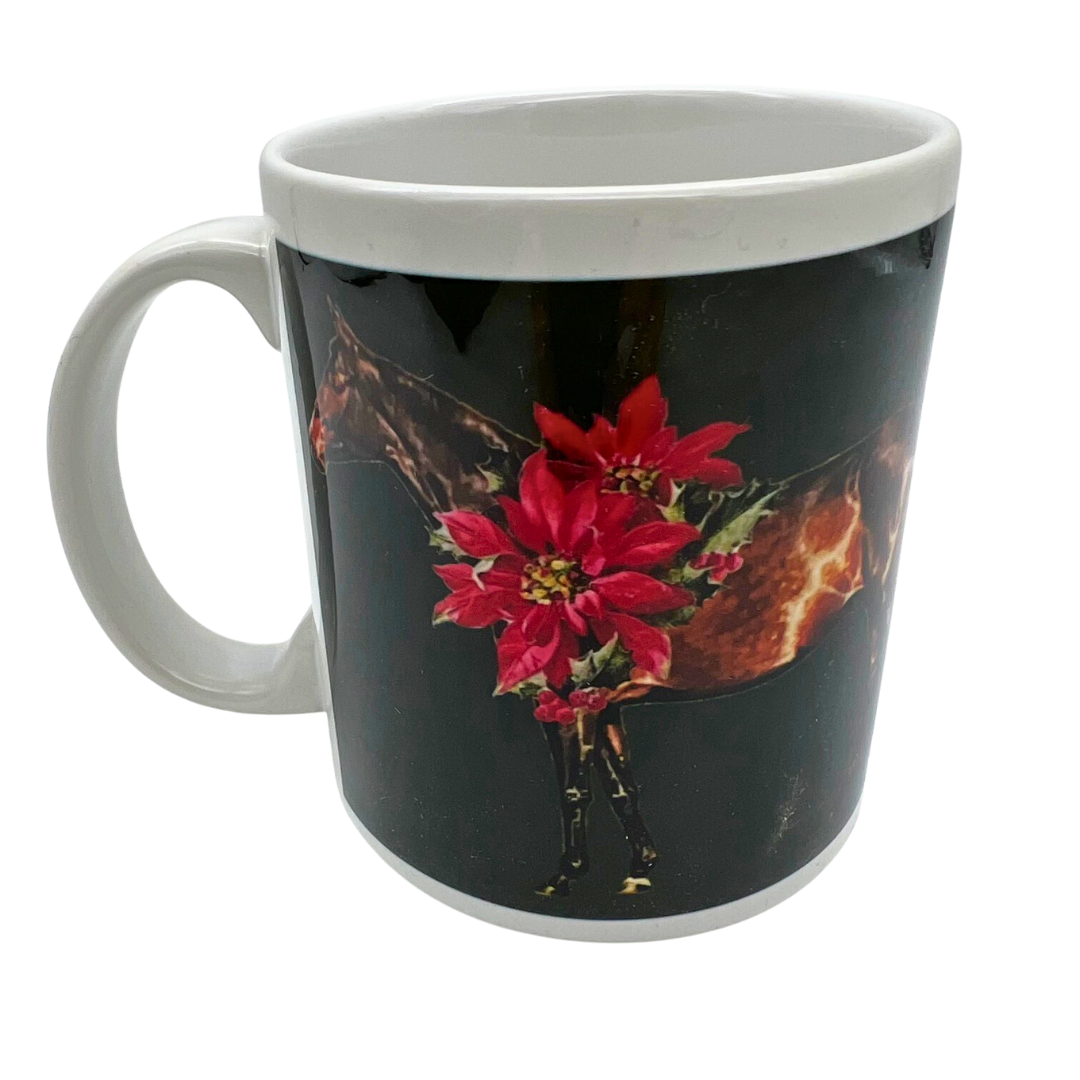 Poinsettia Horses Mug Set