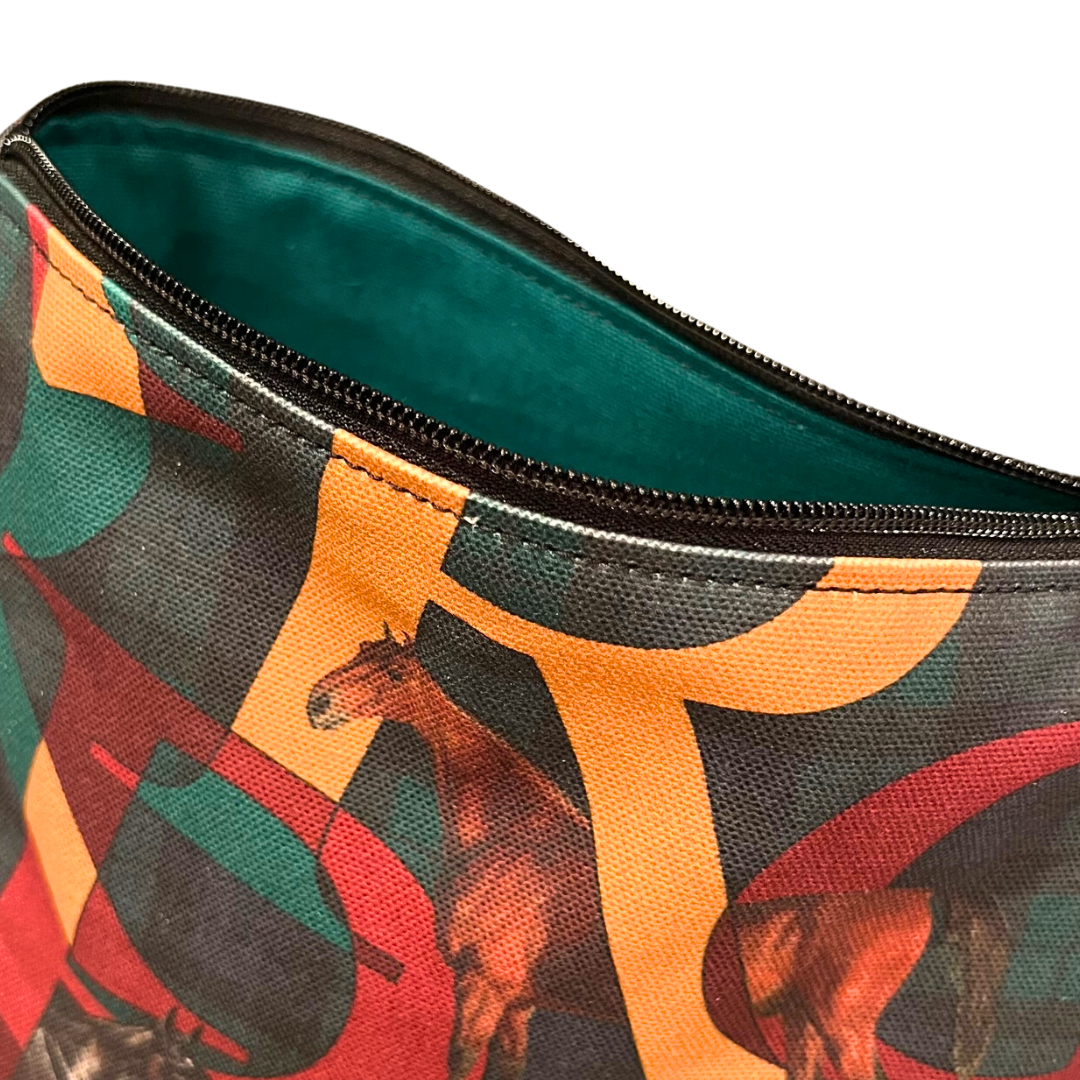 Stable Pouch Medium in Black Watch Tartan Double R Equestrian