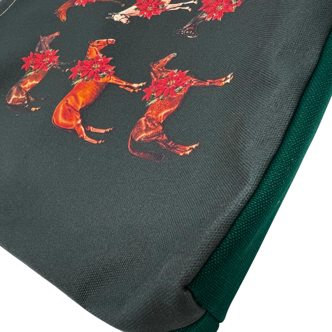 Rebecca Ray Simple Tote in Poinsettia Horses