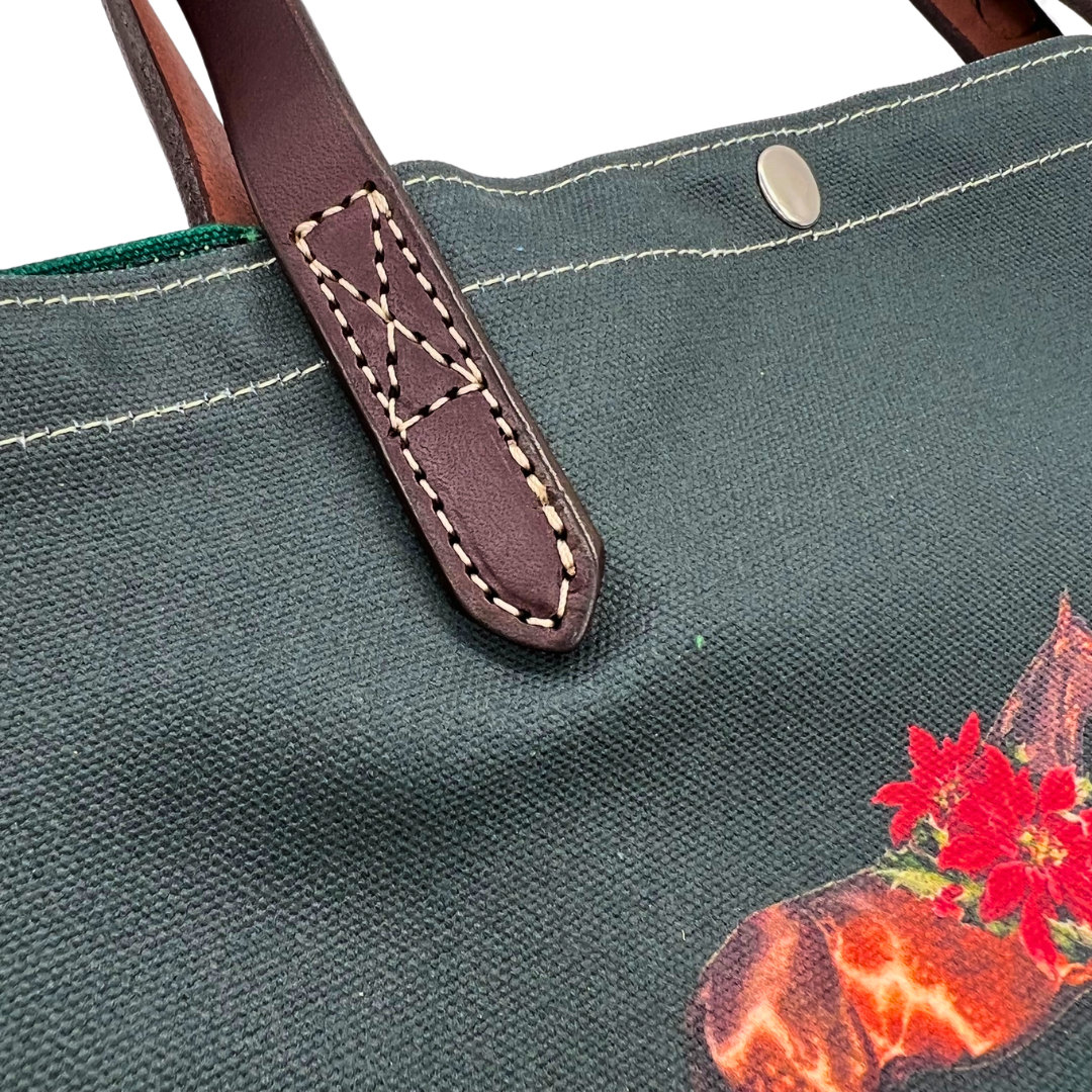 Rebecca Ray Simple Tote in Poinsettia Horses