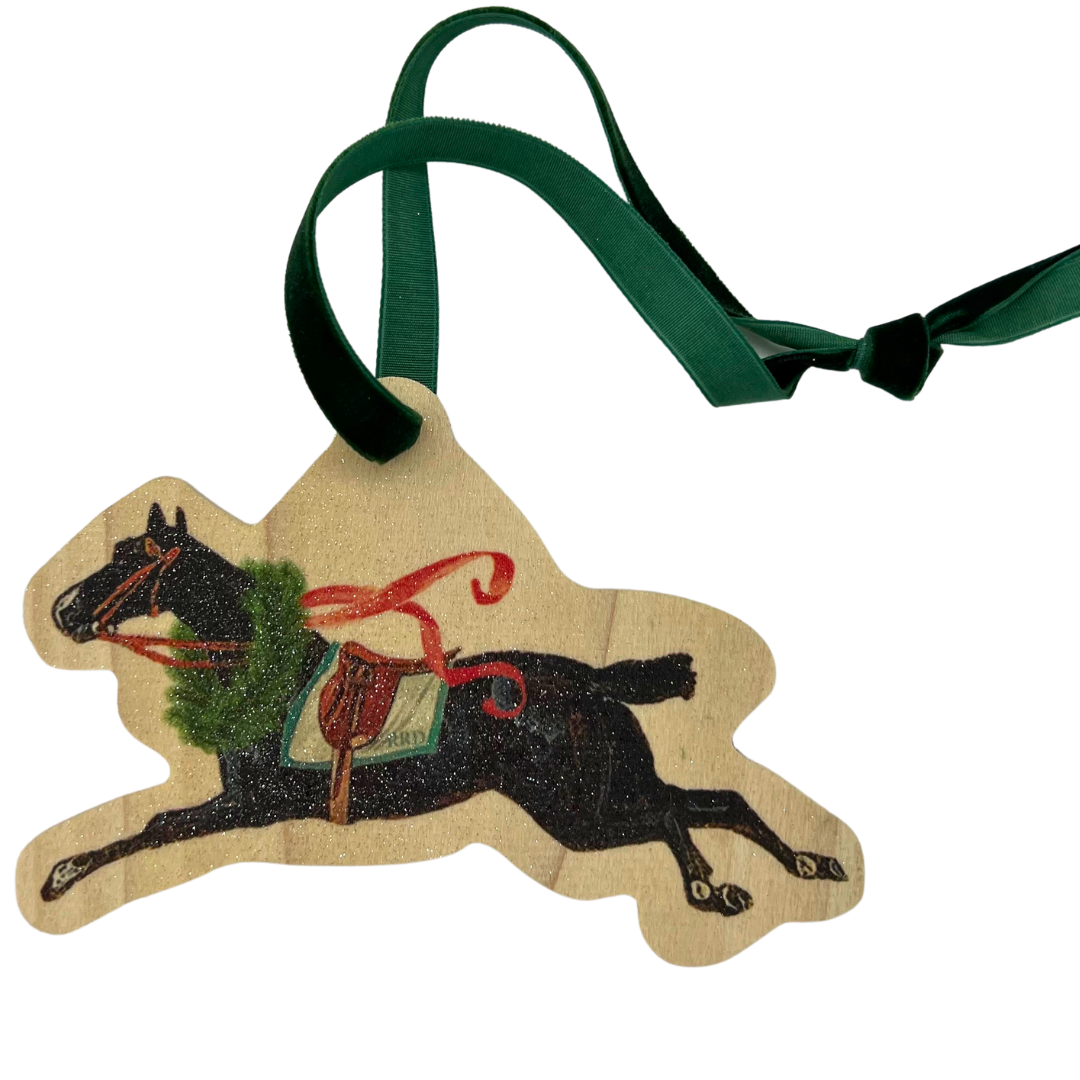 The Style of the Sporting Life™ Vintage Horses Wooden Ornament Set