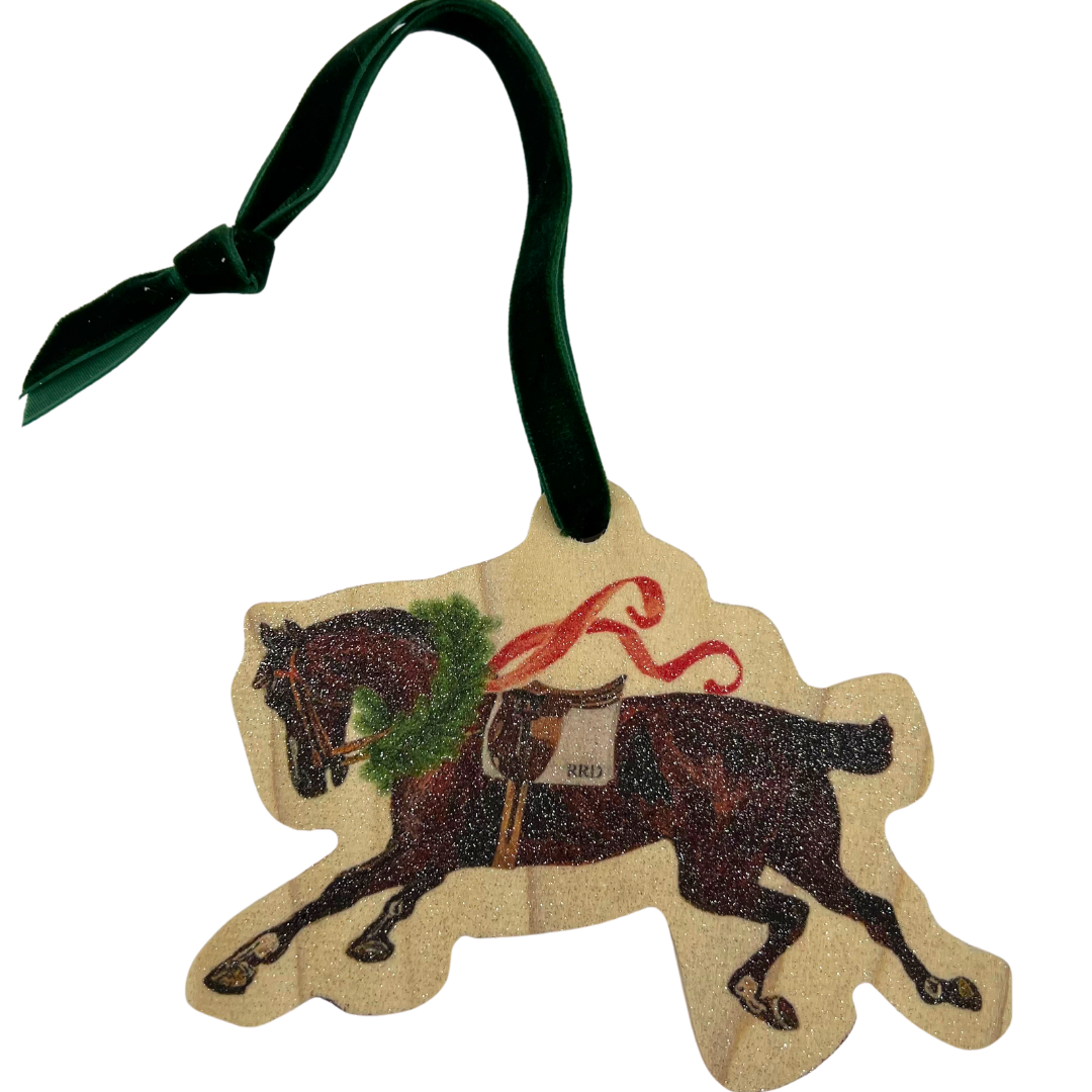 The Style of the Sporting Life™ Vintage Horses Wooden Ornament Set