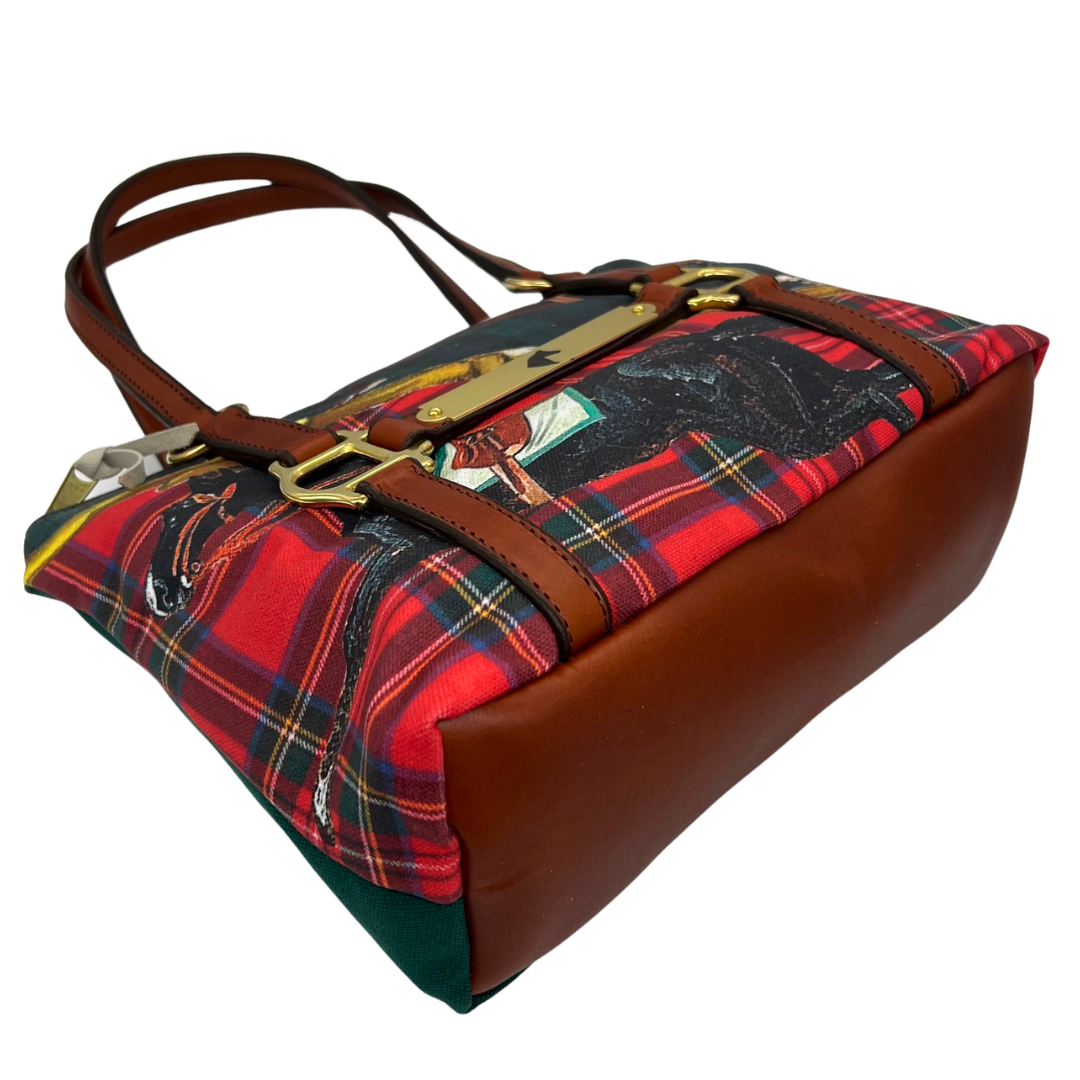 Stable Satchel in Tartan Horses