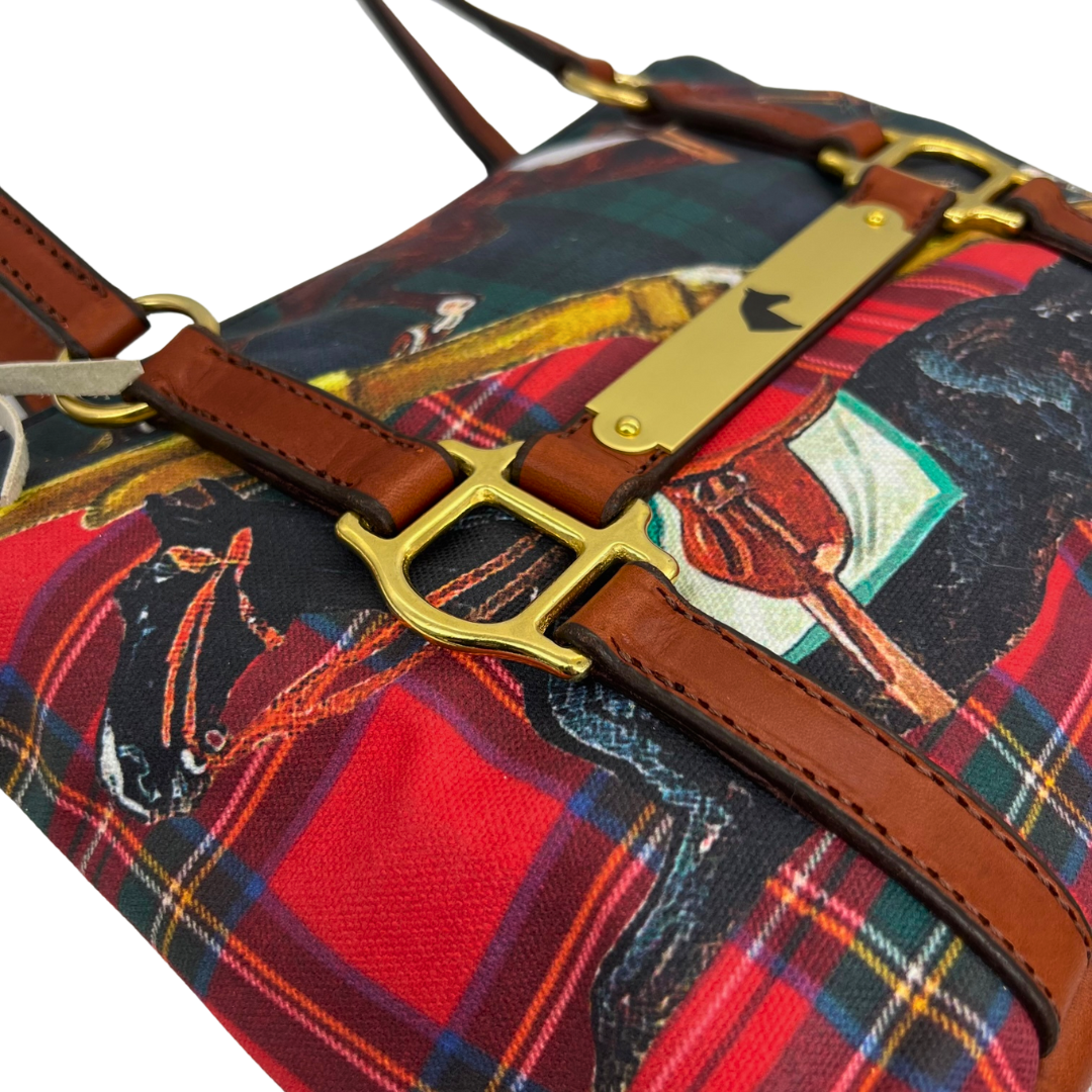 Stable Satchel in Tartan Horses