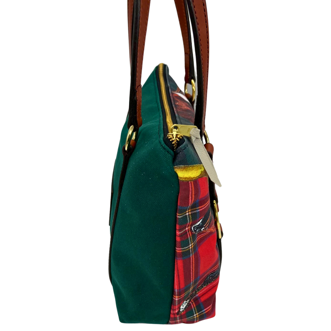 Stable Satchel in Tartan Horses