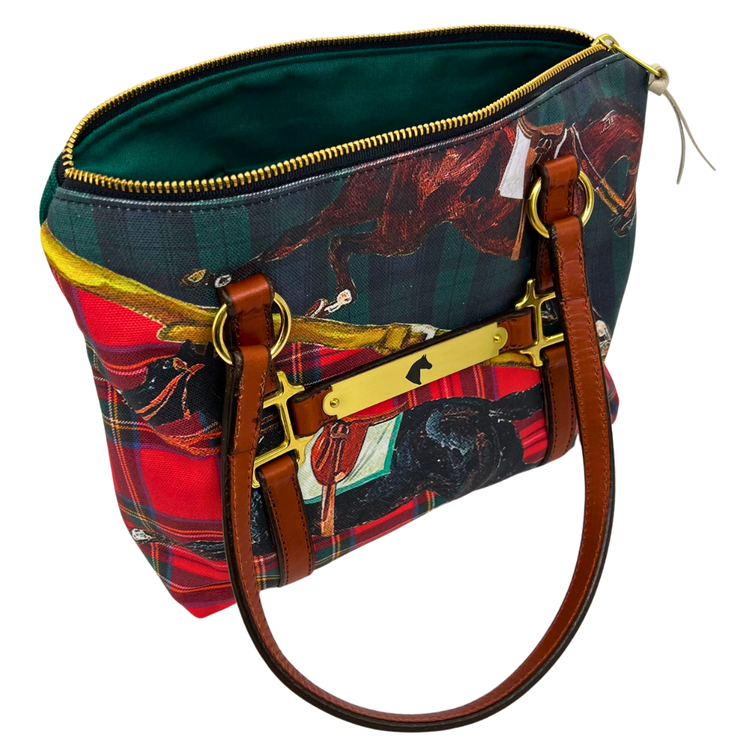 Stable Satchel in Tartan Horses
