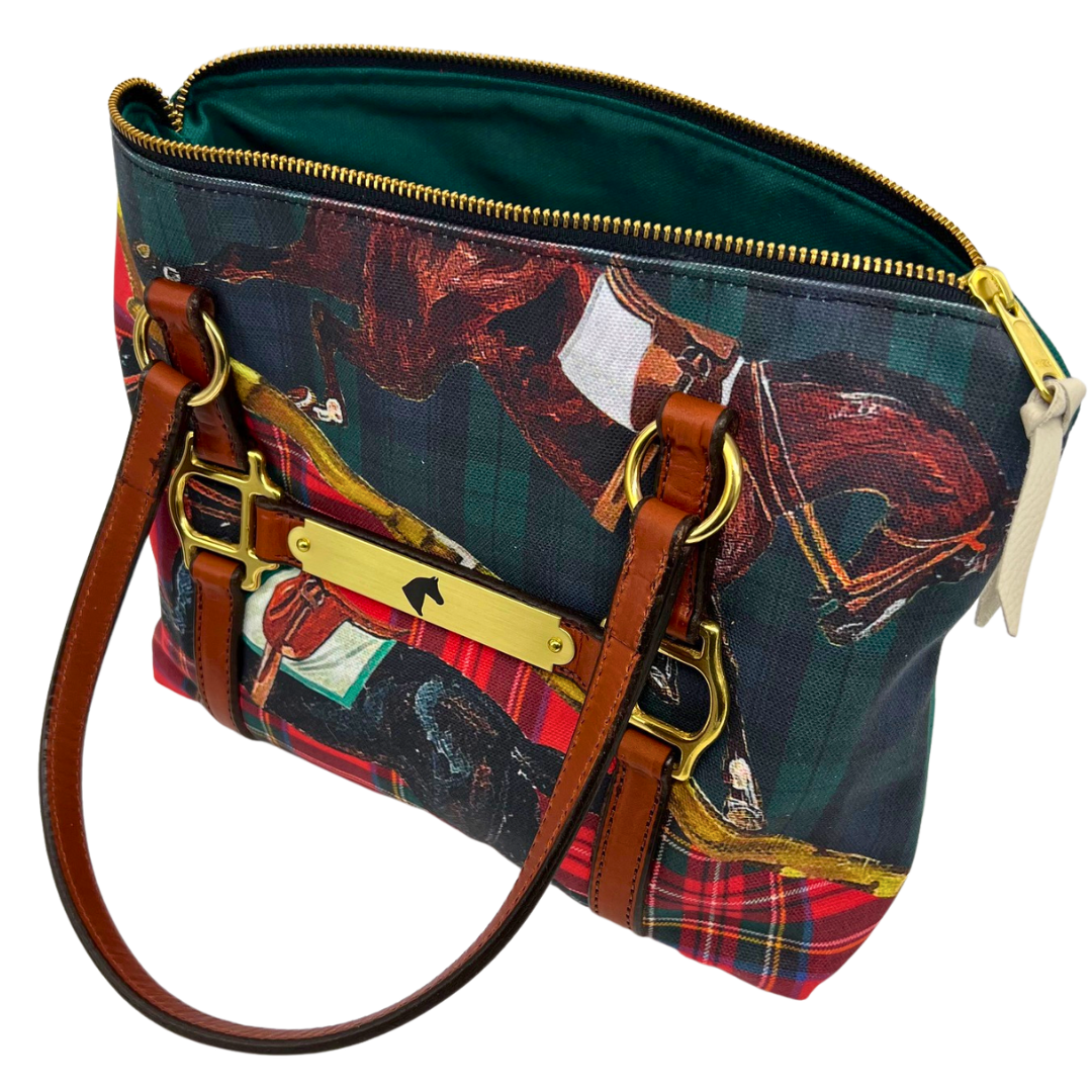 Stable Satchel in Tartan Horses