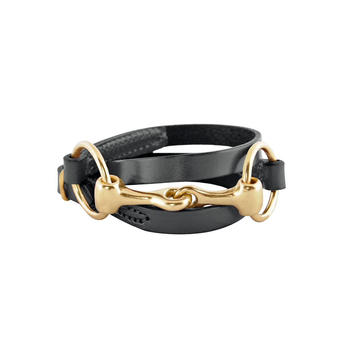 Snaffle Bit Bridle Leather Wrap Bracelet