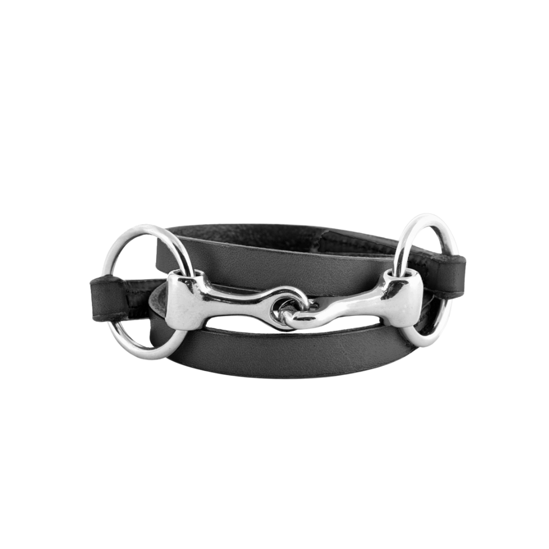 Snaffle Bit Bridle Leather Wrap Bracelet