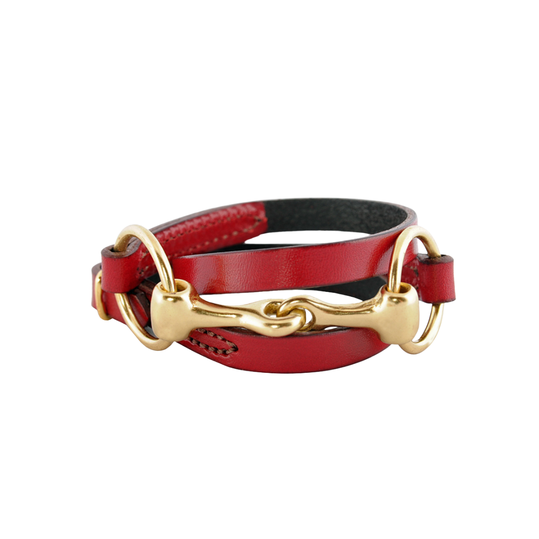 Snaffle Bit Bridle Leather Wrap Bracelet