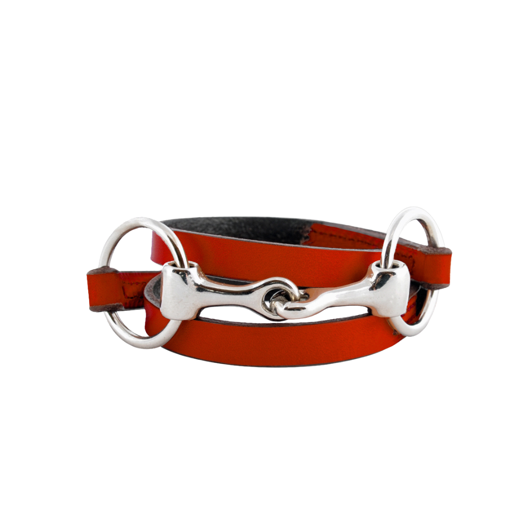 Snaffle Bit Bridle Leather Wrap Bracelet