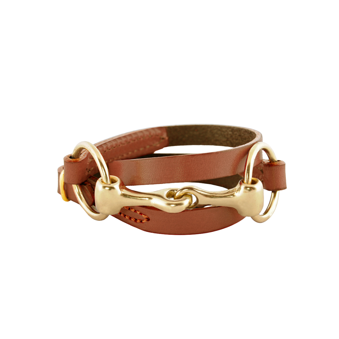 Snaffle Bit Bridle Leather Wrap Bracelet