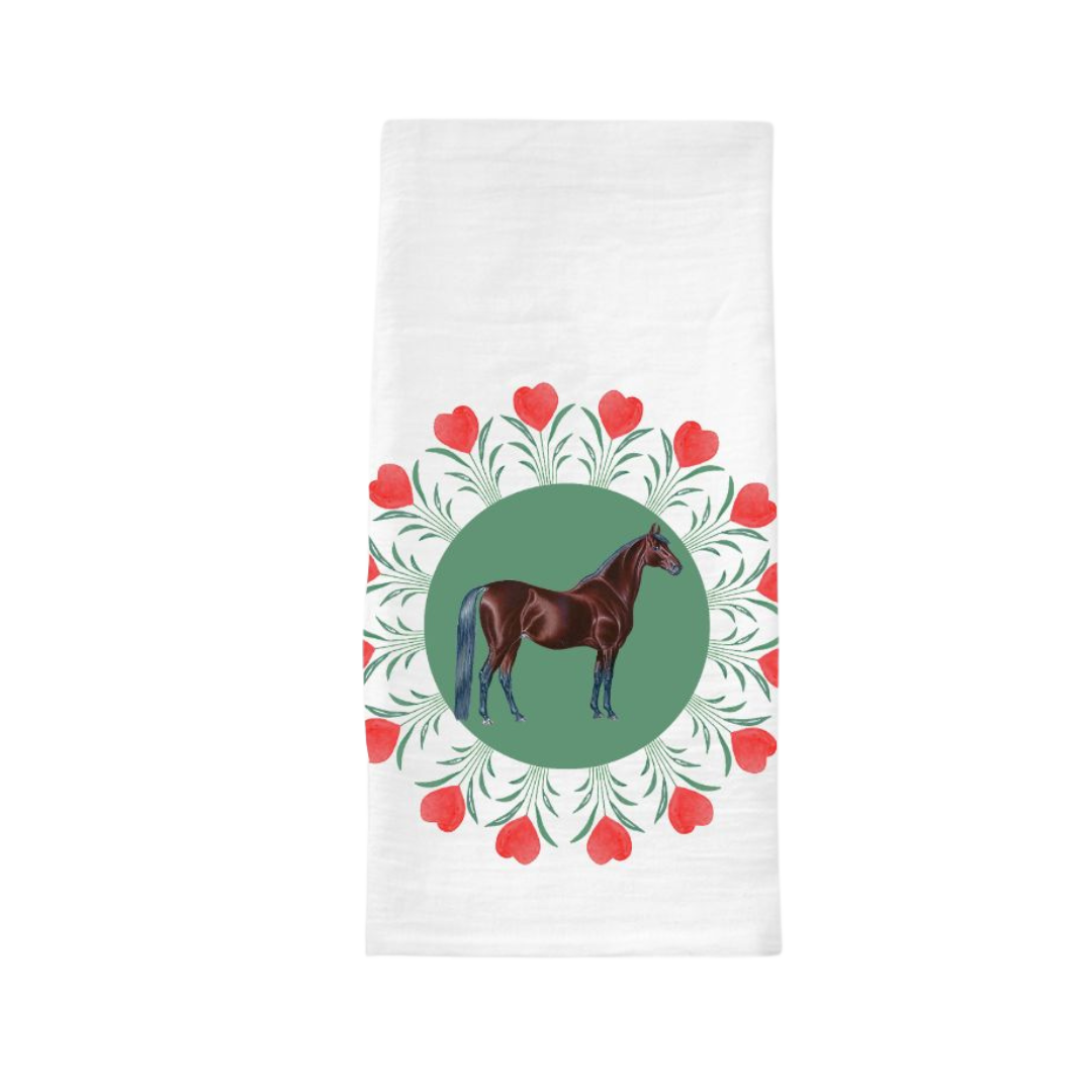 The Style of the Sporting Life™ Equine Love Blossoms Tea Towel - Set of 2