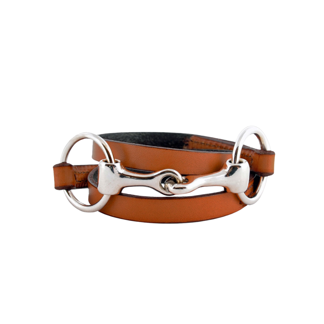 Snaffle Bit Bridle Leather Wrap Bracelet