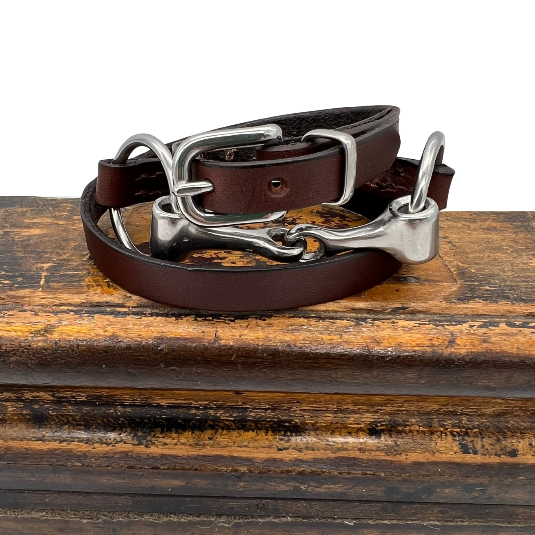 Snaffle Bit Bridle Leather Wrap Bracelet