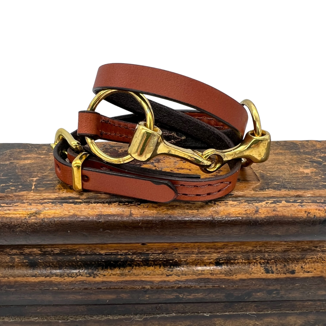 Snaffle Bit Bridle Leather Wrap Bracelet