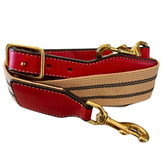 Webbing and Bridle Leather Crossbody/Shoulder Bag Strap