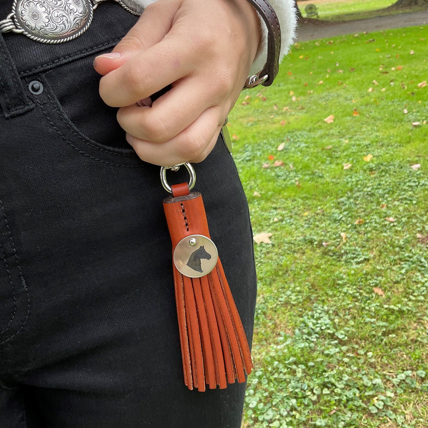 Horse Bridle Tag Tassel Fob