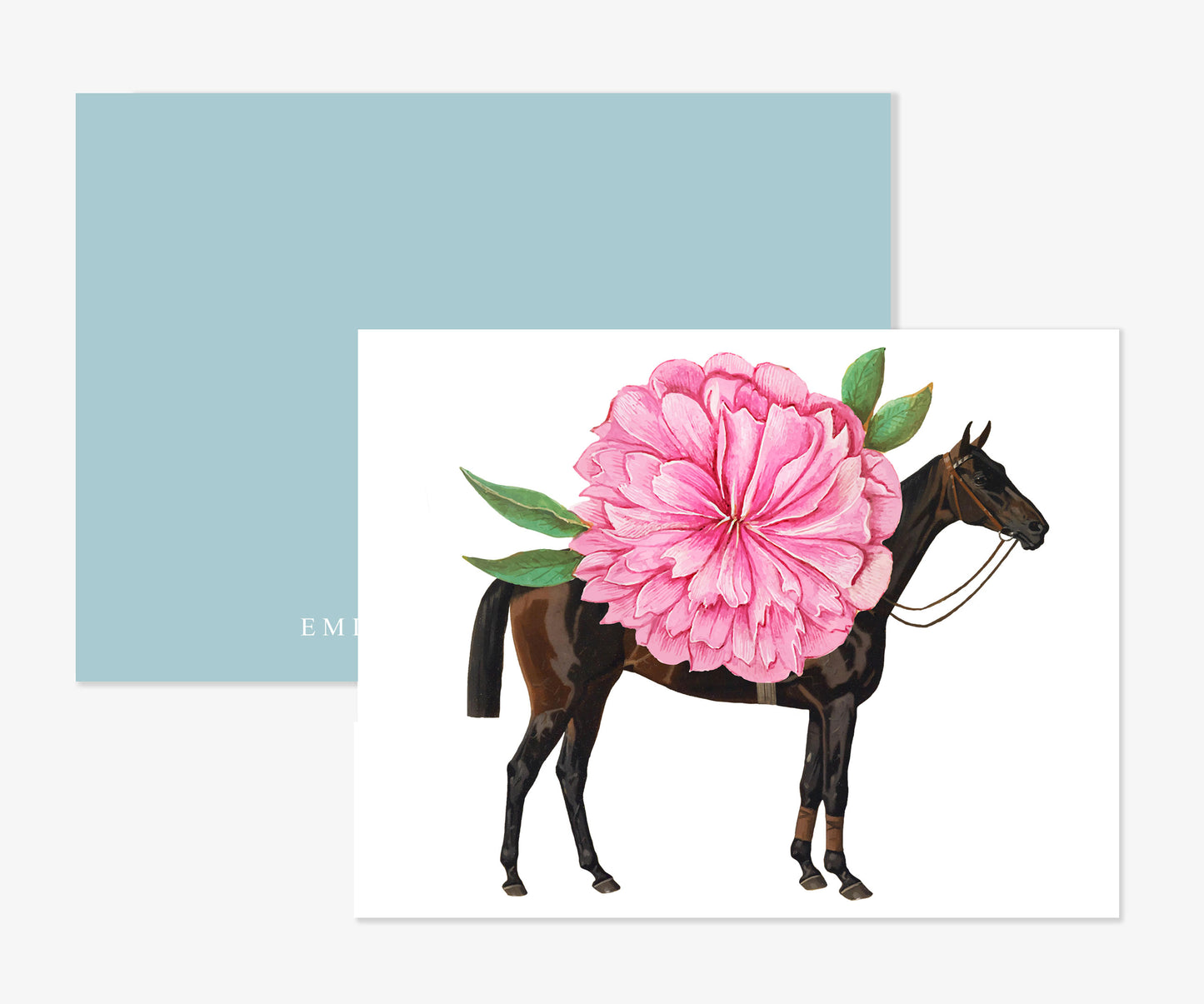 Personalized Chelsea Horse Flat Notecards
