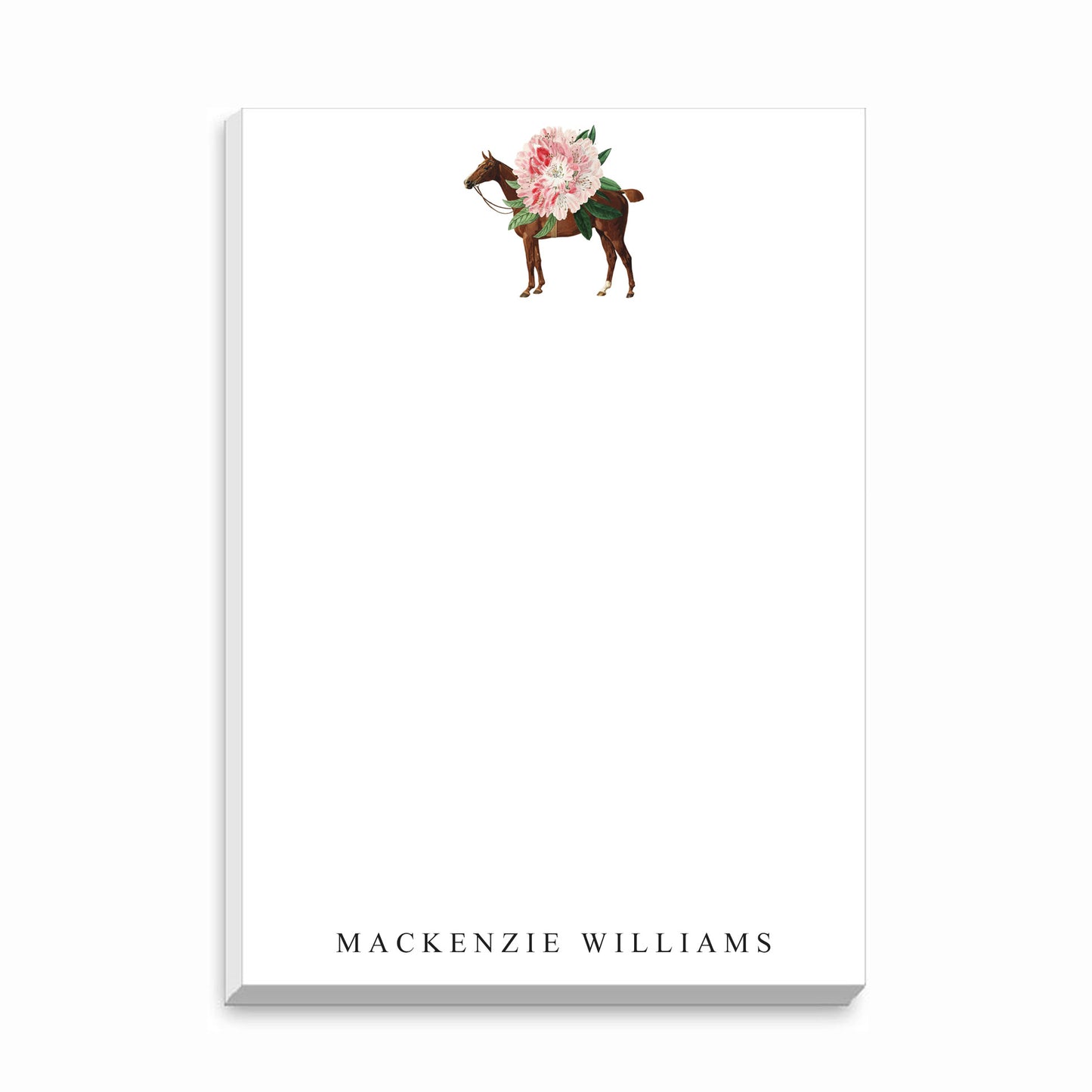 The Style of the Sporting Life™ Personalized Color Chelsea Chestnut Horse Notepad