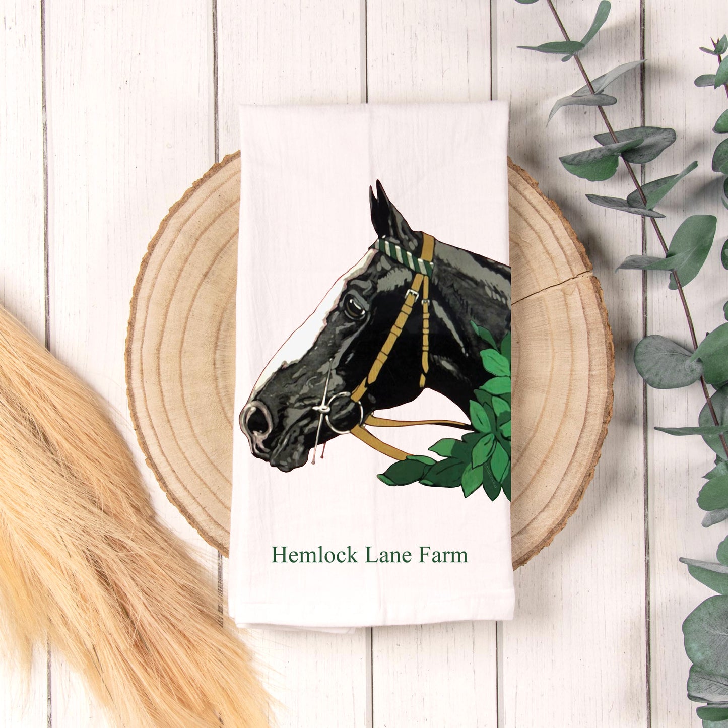 The Style of the Sporting Life™ Personalized Beacon Horse Tea Towel - Set of 2