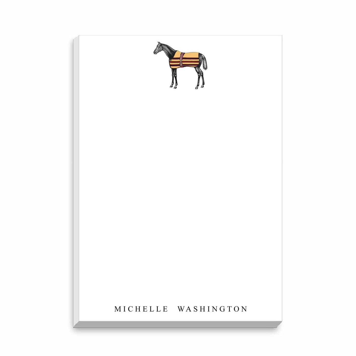 The Style of the Sporting Life™ Personalized Color Lilly Horse Notepad