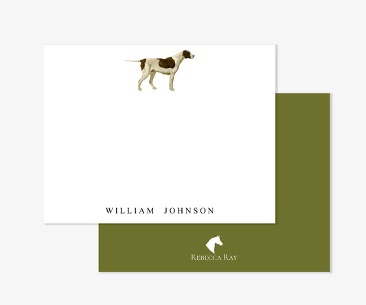 The Style of the Sporting Life™ Personalized Color Staffordshire Dog Correspondence Cards