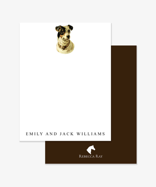 The Style of the Sporting Life™ Personalized Color Jack Russell Correspondence Cards