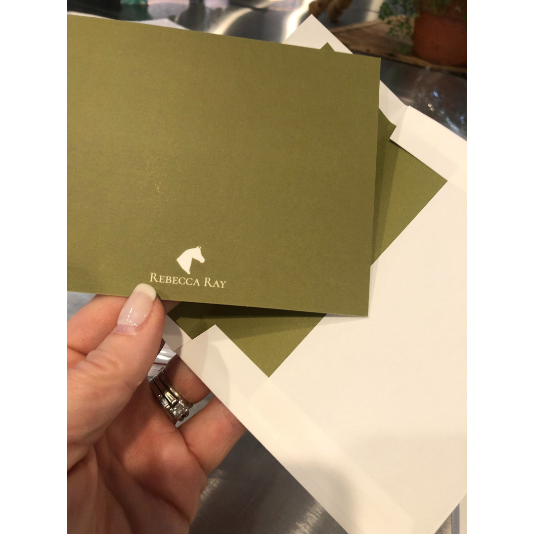 The Style of the Sporting Life™ Personalized Color Staffordshire Dog Correspondence Cards