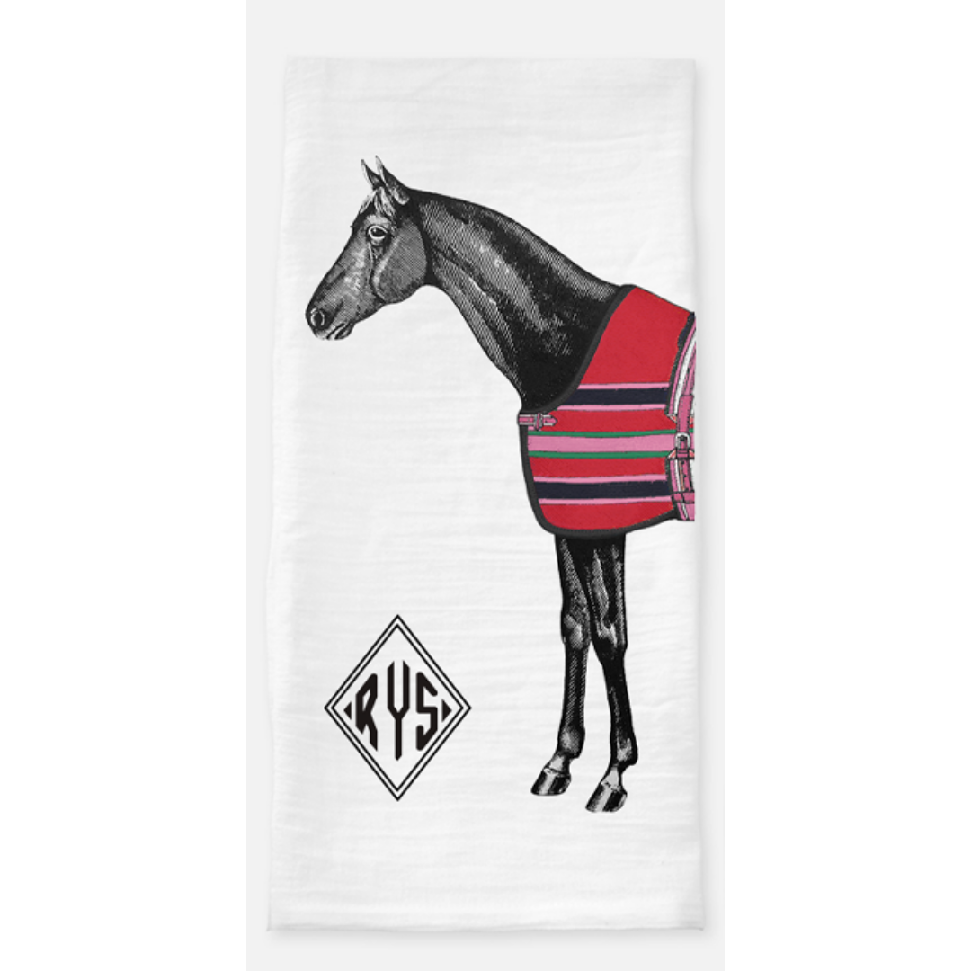 The Style of the Sporting Life™ Personalized Lilly Horse Tea Towel - Set of 2