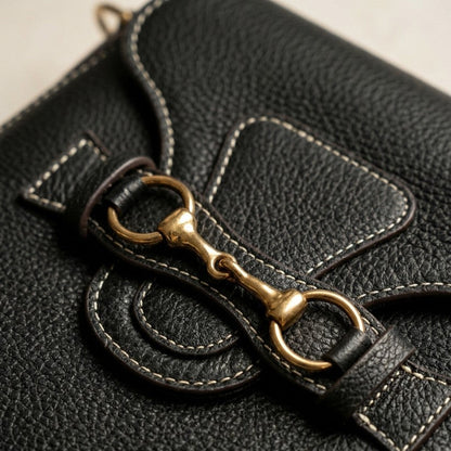Blair Midsize Bag Black — hardware detail