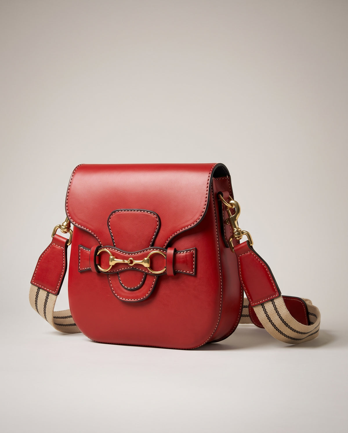Heritage Blair Midsize - Cardinal Red & Webbing Strap