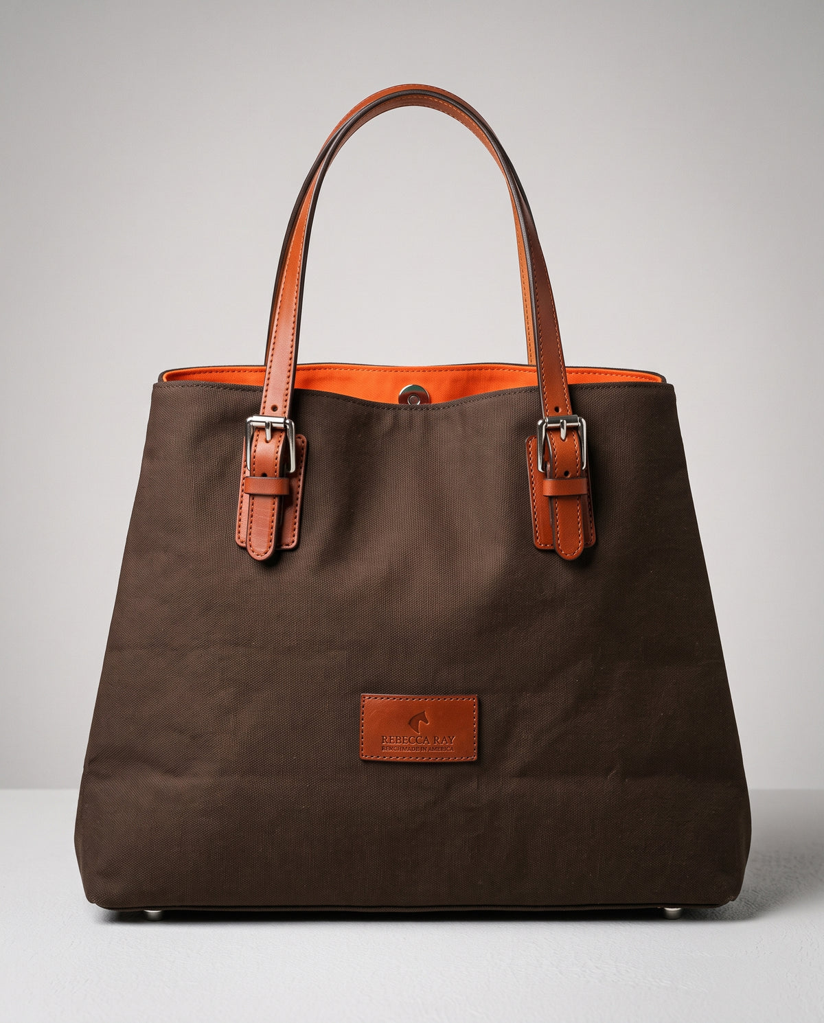 Signature Rebecca Ray Racing Tote - Chocolate