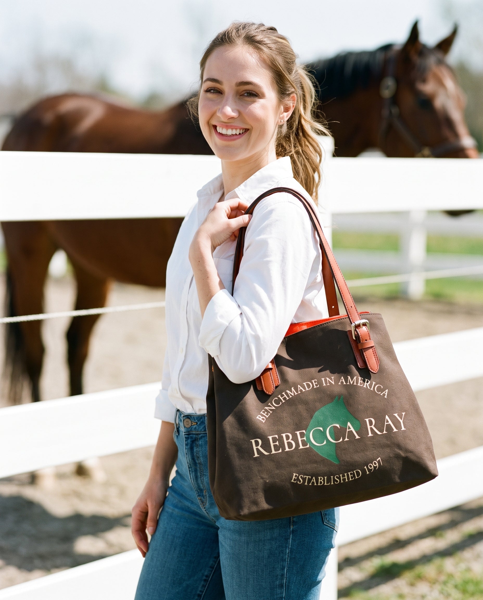 Signature Rebecca Ray Racing Tote