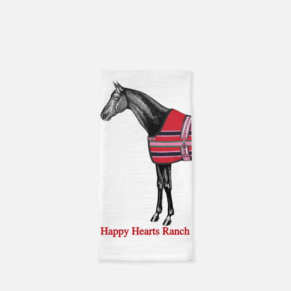 The Style of the Sporting Life™ Personalized Lilly Horse Valentine's Tea Towel - Set of 2