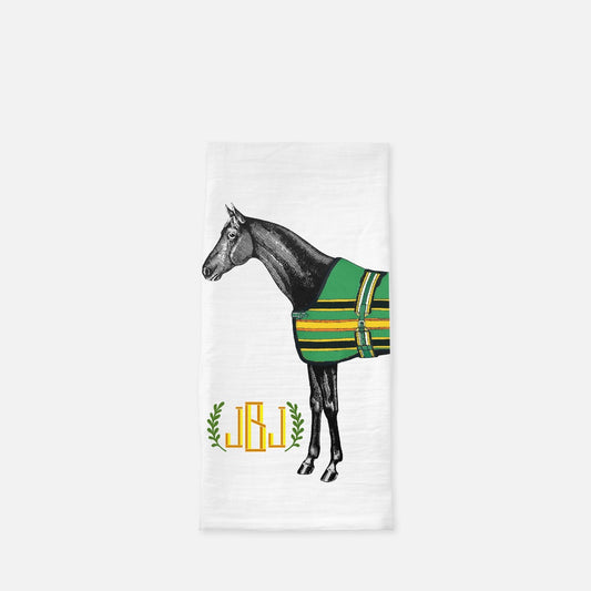 The Style of the Sporting Life™ Personalized Lilly Horse Luck of the Irish Tea Towel - Set of 2