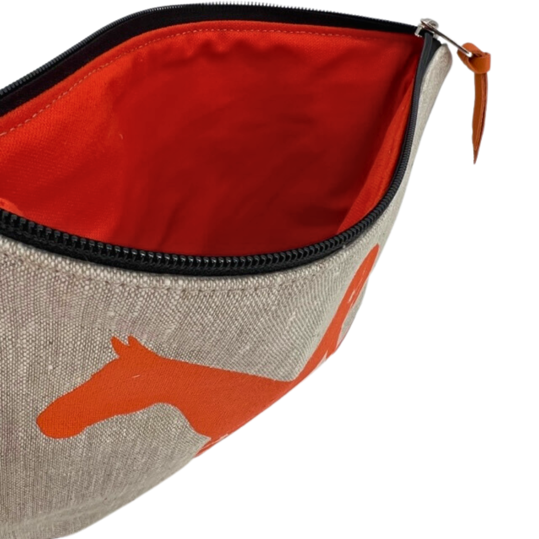 Lilly Horse Silhouette Linen Stable Pouch Large- 2 color options