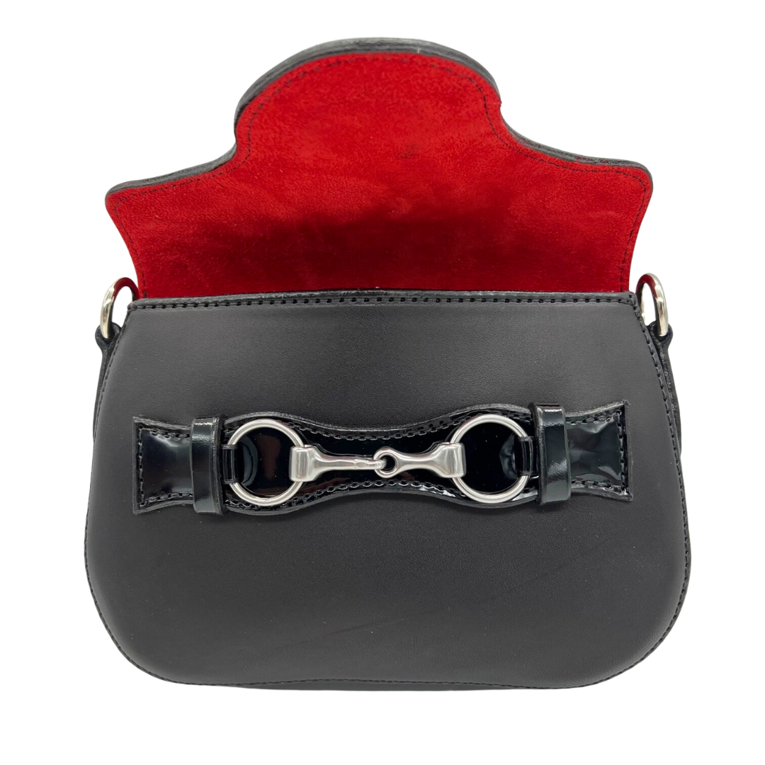 Blair Mini Crossbody Bag in Black Patent Leather