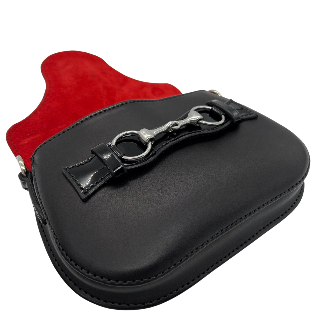 Blair Mini Crossbody Bag in Black Patent Leather