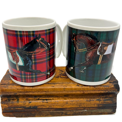 Tartan Horses Mug- set of 2