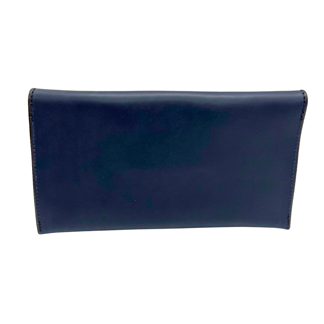 Dark navy 2025 patent clutch bag