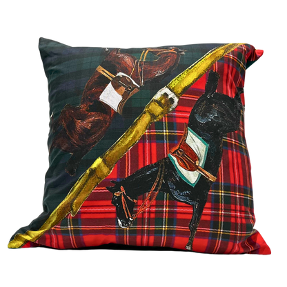 The Style of the Sporting Life™ Tartan Horses Pillow